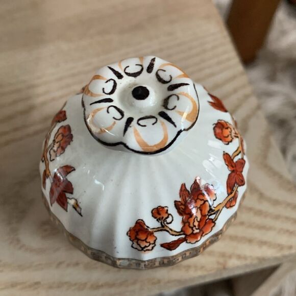 As Is Damaged Copeland Spode Indian Tree Small Pitcher Orange Floral Scallop - Picture 12 of 17